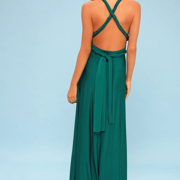 Always Stunning Convertible Emerald Green Maxi Dress - Picture 3 of 7